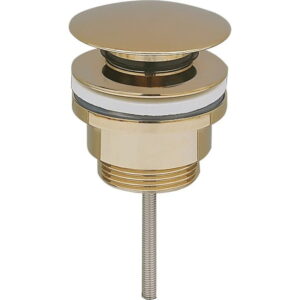 Донный клапан VBI 1 1/4″ для раковины, золото брашированное (VBI-059000BG)