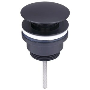 Донный клапан VBI 1 1/4″ для раковины, черный матовый (VBI-059000BL)