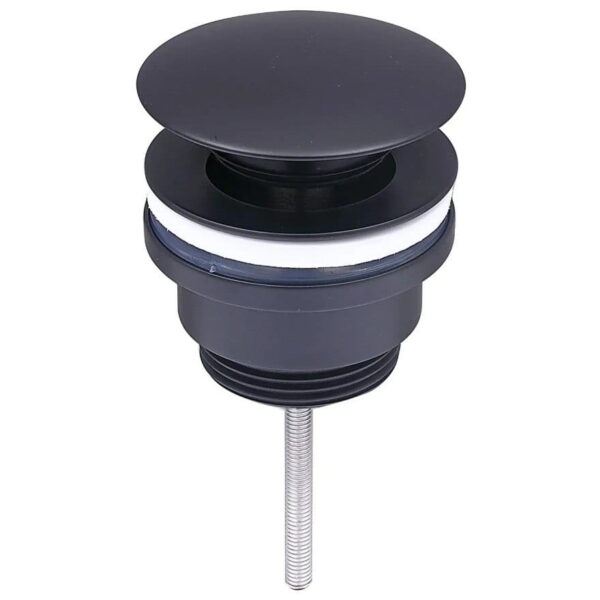 Донный клапан VBI 1 1/4″ для раковины, черный матовый (VBI-059000BL)