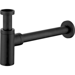 Сифон для раковины VBI 1 1/4″ латунь, черный матовый (VBI-059100BL)