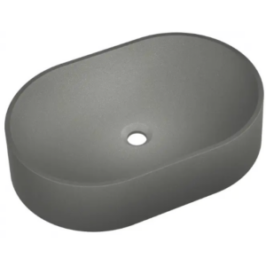 Умывальник накладной Axis Olib 600x400 овальный, серый матовый (11B.OBOXL.90A.0000B)