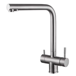 Смеситель для кухни Zerix LUX-021 SUS304 с подключениям для питьевой воды, нержавеющая сталь