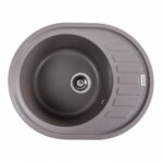 Гранітна мийка Valeso Soul 620х500 врізна, овальна, матова дюна