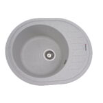 Гранітна мийка Valeso Soul 620х500 врізна, овальна, матова топаз