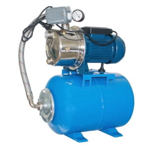 Насосная станция Euroaqua JY 750 220 В 750 Вт Н 46 м Q 55 л/мин центробежный, бак 24 л, синий