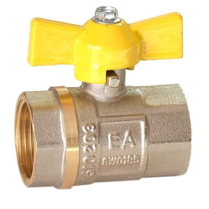 Газовый кран Euroaqua 1/2″ ВВ прямой, латунь