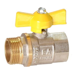 Газовый кран Euroaqua 1/2″ ВН прямой, латунь