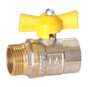 Газовый кран Euroaqua 1/2″ ВН прямой, латунь