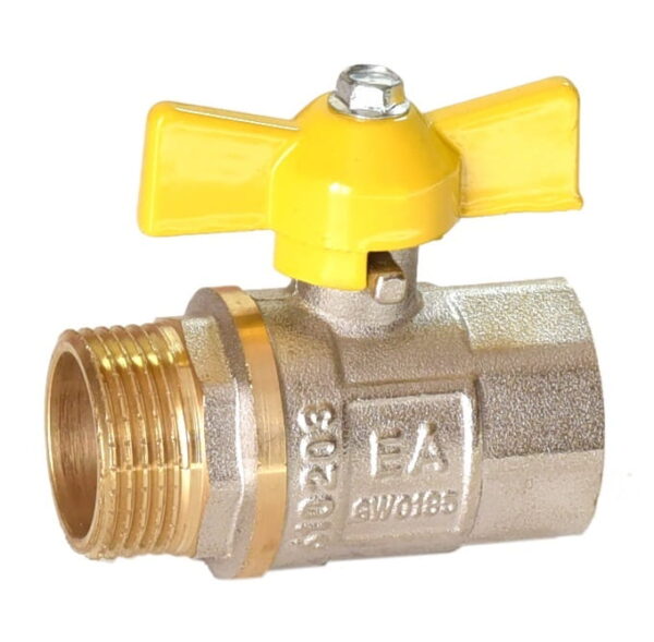 Газовый кран Euroaqua 1/2″ ВН прямой, латунь