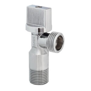 Приборный кран Euroaqua 1/2″x1/2" НН угловой, латунь, хром