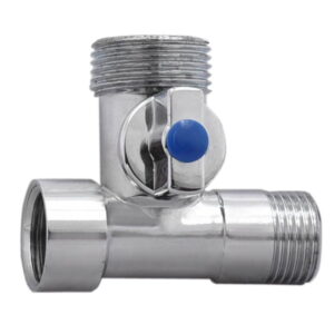 Приборный кран Euroaqua 3/4"x3/4"х3/4″ угловой, латунь