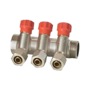 Коллектор для воды Euroaqua 3/4″x1/2″ с 3 выходами, латунь