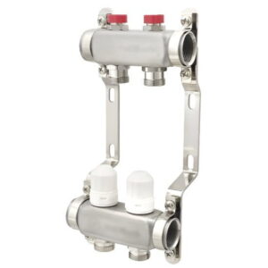 Коллектор теплого пола Euroaqua 1″x3/4″ 2 выходов, c расходомерами