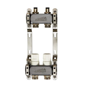 Коллектор теплого пола Euroaqua 1″x3/4″ 2 выходов, с термоголовкой