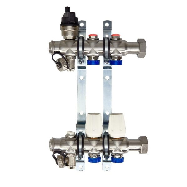 Коллектор теплого пола Euroaqua 1″x3/4″ 2 выходов, без расходомеров
