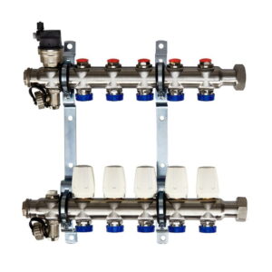 Коллектор теплого пола Euroaqua 1″x3/4″ 5 выходов, без расходомеров