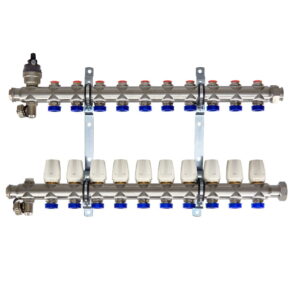 Коллектор теплого пола Euroaqua 1″x3/4″ 10 выходов, без расходомеров