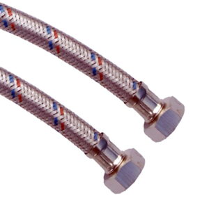 Шланг для воды Euroaqua ВВ 1/2″x1/2″ 30 см алюминий-силикон
