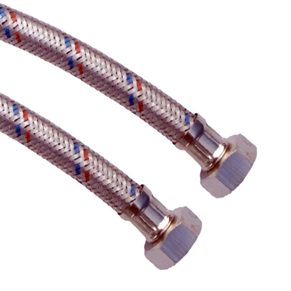 Шланг для воды Euroaqua ВВ 1/2″x1/2″ 30 см алюминий-силикон
