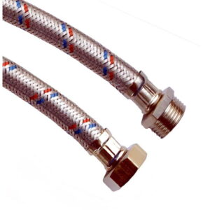 Шланг для воды Euroaqua ВН 1/2″x1/2″ 20 см алюминий-силикон