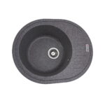 Гранітна мийка Valeso Soul 620х500 врізна, овальна, матова мікс