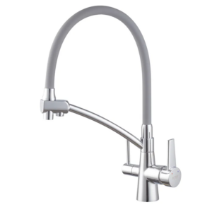 Смеситель для кухни Koer KB-72003-01 двухрычажный, хром (KR3375)