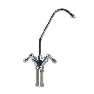 Кран для питьевой воды Raifil двухрычажный, хром глянцевый (F-07 duo)