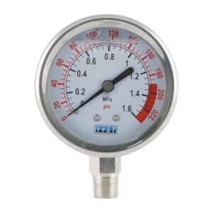 Манометр торцевой ZYIA 60мм 16 бар (PG 0-220)