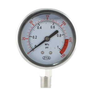 Манометр торцевой ZYIA 60мм 10 бар (PG 0-150)