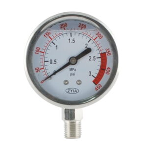 Манометр торцевой ZYIA 60мм 30 бар (PG 0-450)