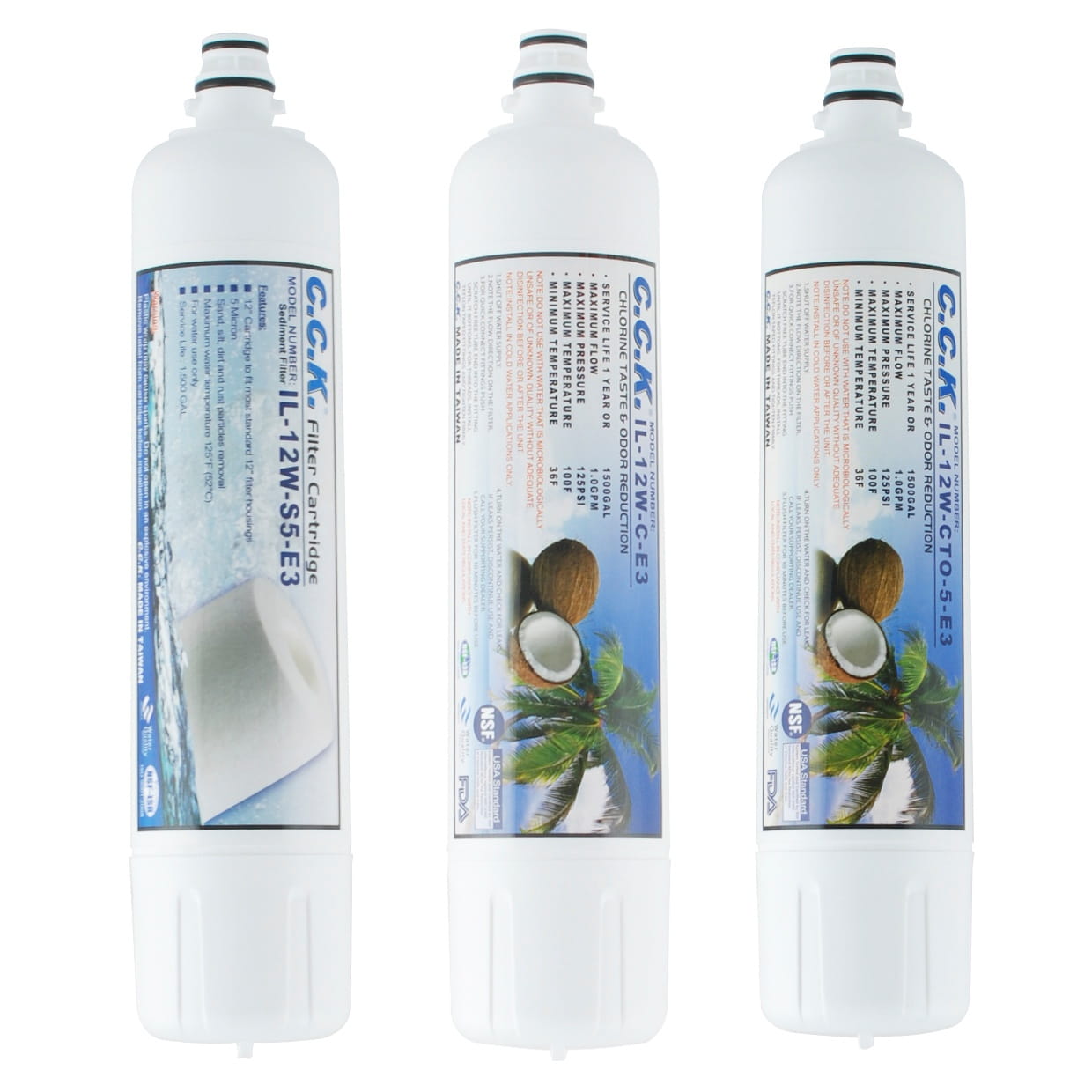 RFL-2773_0 Комплект картриджей для воды Raifil 12" для обратного осмоса