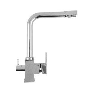 Смеситель для кухни Raifil двухрычажный, хром глянцевый (DF-090)