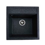 Гранітна мийка Valeso Fiesta 510х490 врізна, прямокутна, матова графіт