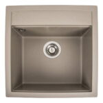 Гранітна мийка Valeso Fiesta 510х490 врізна, прямокутна, матова титан