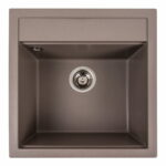Гранітна мийка Valeso Fiesta 510х490 врізна, прямокутна, матова дюна