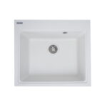 Гранітна мийка Valeso Fiesta 510х490 врізна, прямокутна, матова білосніжна