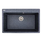 Гранітна мийка Valeso Bogema 780х500 врізна, прямокутна, матова графіт