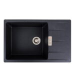 Гранітна мийка Valeso Roma 780х500 врізна, прямокутна, матова карбон