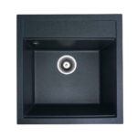 Гранітна мийка Valeso Fiesta 510х490 врізна, прямокутна, матова антрацит