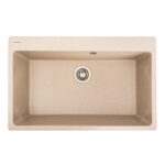 Гранітна мийка Valeso Bogema 780х500 врізна, прямокутна, матова сафарі
