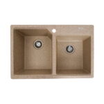 Гранітна мийка Valeso Harmony 780х500 врізна, прямокутна, матова карамель