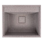 Гранітна мийка Valeso SHERLIT 600х500 врізна, прямокутна, матова мікс
