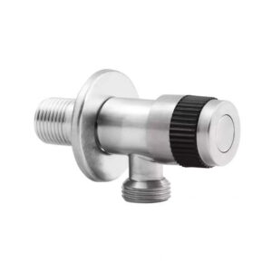 Приборный кран Wezer 1/2″x1/2″ угловой, нержавеющая сталь (SOL21A-12)