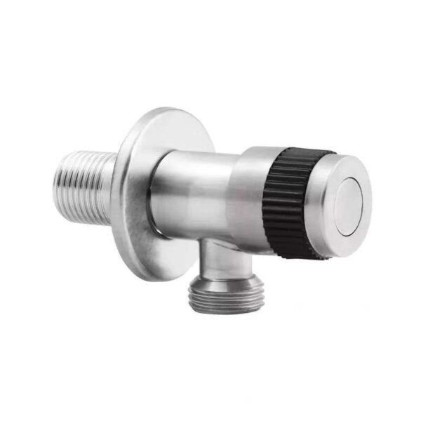 Приборный кран Wezer 1/2″x1/2″ угловой, нержавеющая сталь (SOL21A-12)