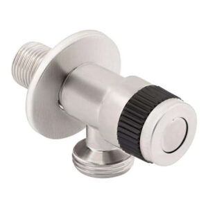 Приборный кран Wezer 1/2″x3/4″ угловой, нержавеющая сталь (SOL21В-12)