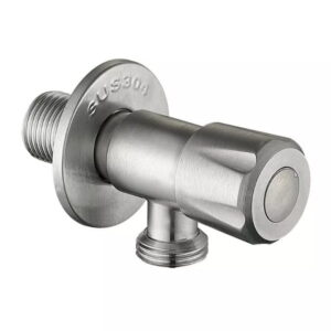 Приборный кран Wezer 1/2″x1/2″ угловой, нержавеющая сталь (SOL21A-15)