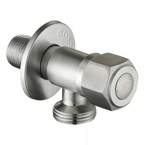Приборный кран Wezer 1/2″x3/4″ угловой, нержавеющая сталь (SOL21В-16)
