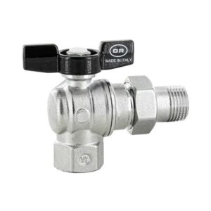 Кран с американкой Officine Rigamonti Aurea 1/2″ ВН угловой, латунь (1120.115)
