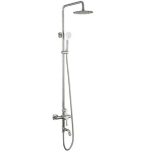 Душевая система Slat с изливом, нержавеющая сталь, хром (MLT-16003VR)
