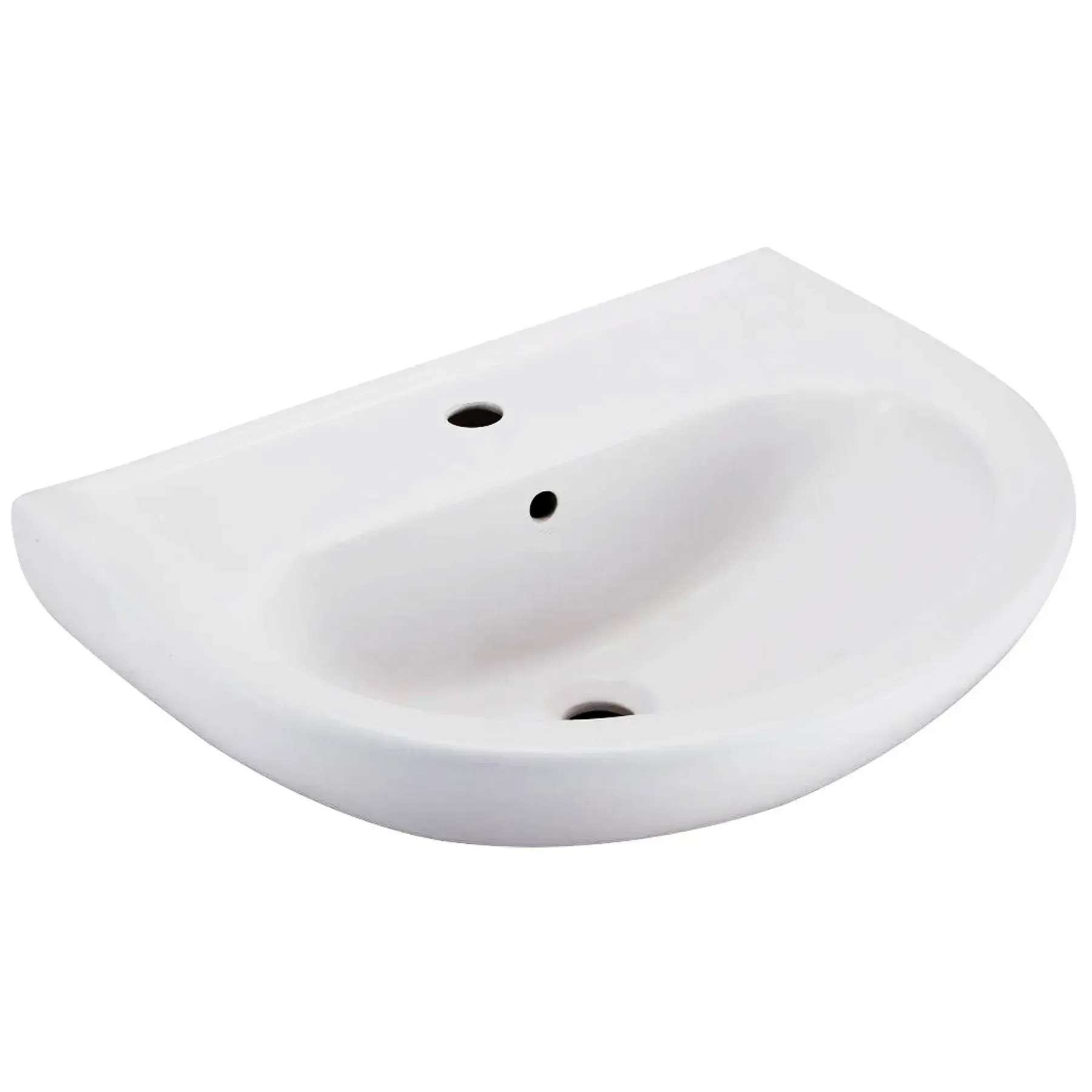 SW-107347_0 Умывальник подвесной Pearl Euro 590x470 полукруглый, белый глянцевый (WB-EU-60)
